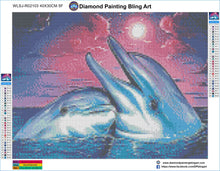 Load image into Gallery viewer, Crystal Dolphin Love - Diamond Painting Bling Art
