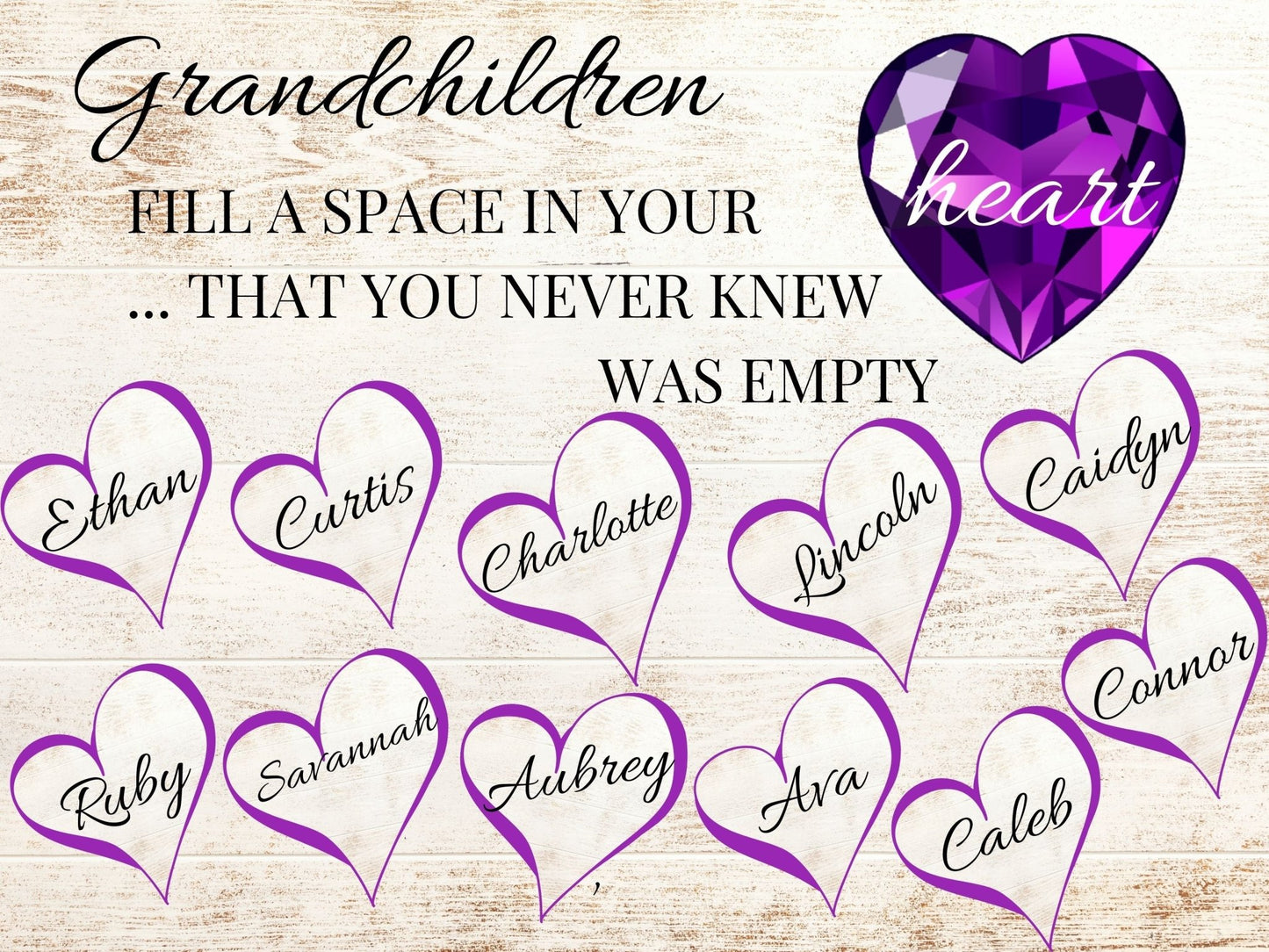 CUSTOM Personalized Grandchildren - Diamond Painting Bling Art
