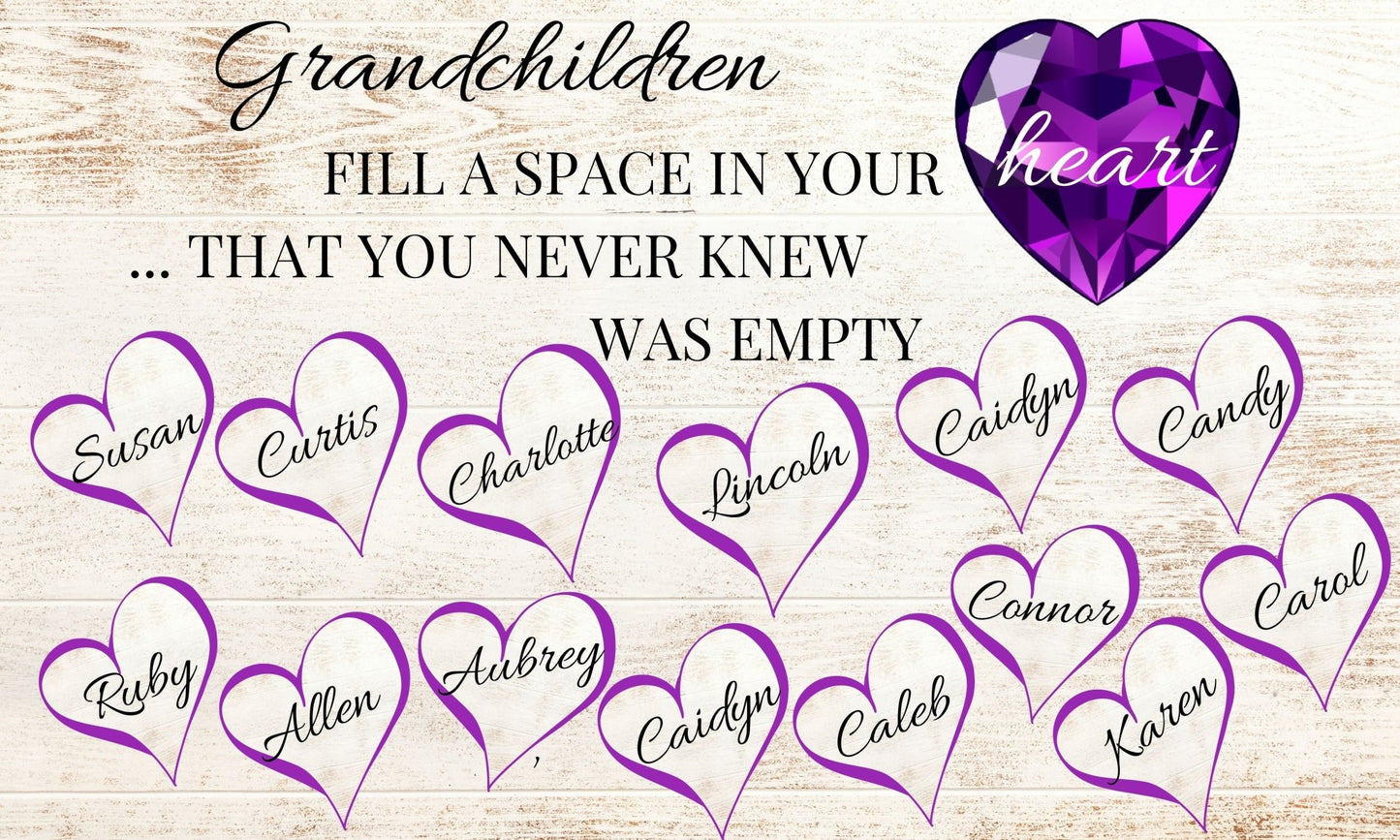 CUSTOM Personalized Grandchildren - Diamond Painting Bling Art