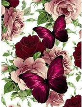Load image into Gallery viewer, Dusty Rose Flowers &amp;  Butterflies Crystal
