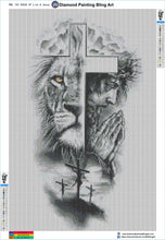 Load image into Gallery viewer, Lion &amp; Jesus - Diamond Painting Bling Art
