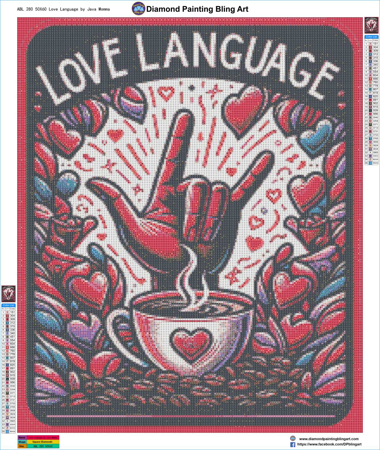 Love Language by Java Momma - Diamond Painting Bling Art