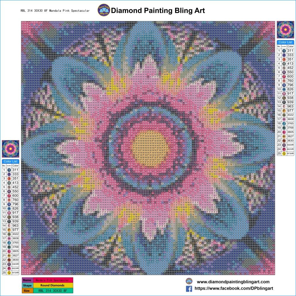 Mandala Pink Spectacular - Diamond Painting Bling Art