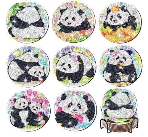 Panda Coasters - Diamond Painting Bling Art