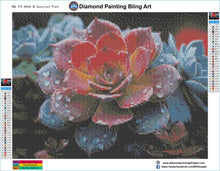 Load image into Gallery viewer, Succulent Plant with Water Droplets - Diamond Painting Bling Art
