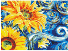 Load image into Gallery viewer, Sunflower Starry Night - Diamond Painting Bling Art
