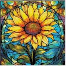 Load image into Gallery viewer, Sunflowers Stain Glass - Diamond Painting Bling Art
