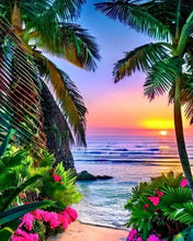 Load image into Gallery viewer, Tropical Oasis - Diamond Painting Bling Art
