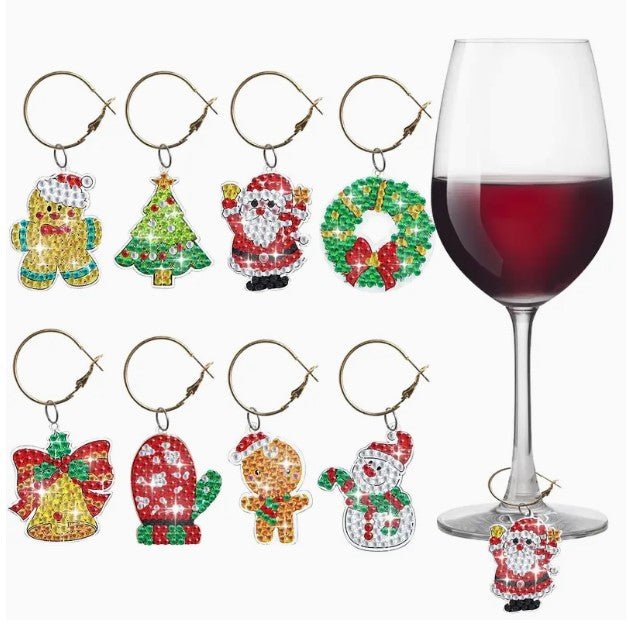 Wine Glass Markers - Diamond Painting Bling Art