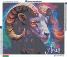 Load image into Gallery viewer, Zodiac -Aries - the Ram - Diamond Painting Bling Art
