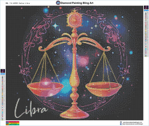 Zodiac Libra-the Scales - Diamond Painting Bling Art