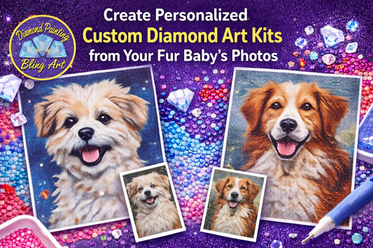 Create Personalized Custom Diamond Art Kits from Your Fur Baby’s Photos