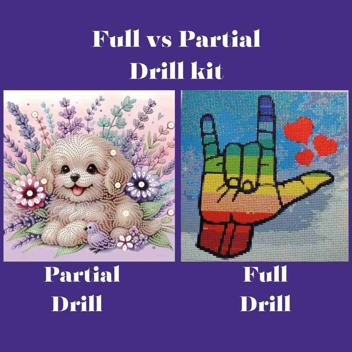 Partial Drill vs Full Drill: Unraveling the Bling-tastic Mystery of Diamond Painting Kits! 💎✨