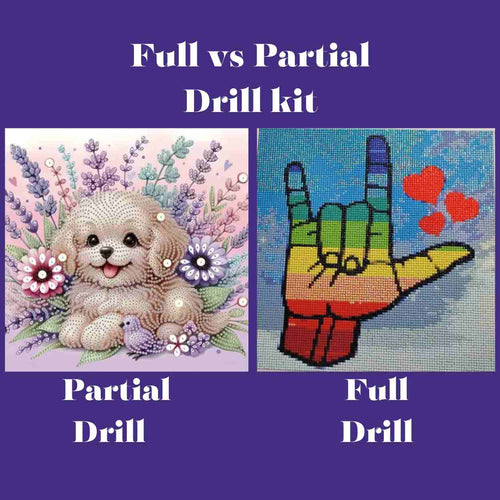 Partial Drill vs Full Drill: Unraveling the Bling-tastic Mystery of Diamond Painting Kits! 💎✨ - Diamond Painting Bling Art