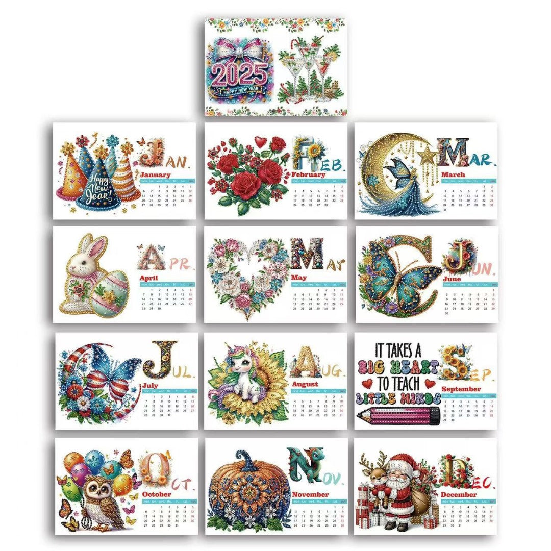 2025 Calendar Kit Diamond Painting Bling Art