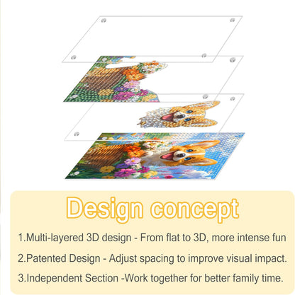4-Layer Acrylic Magnetic 3D Tabletop