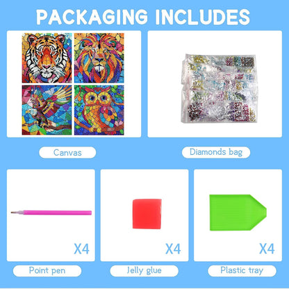 Stain Glass Animal Kits (Set of 4)