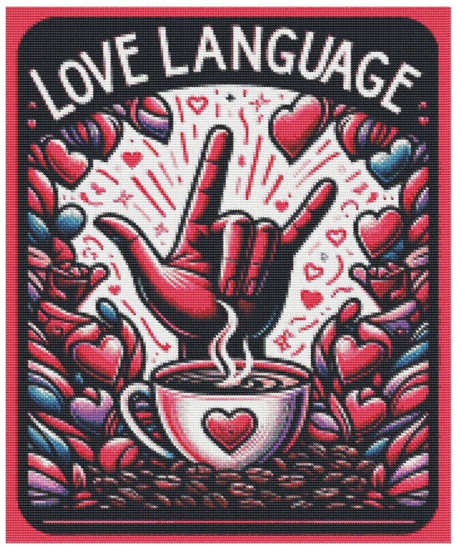 Java Language Lover Love Language by Java Momma – Diamond Painting Bling Art