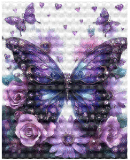 Jeweled Purple Butterfly Dream