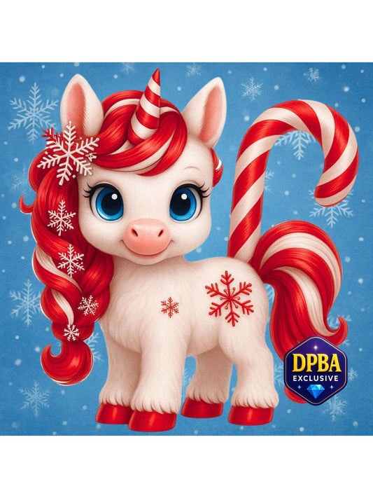 Unicorn Candy cane cutie diamond art kit