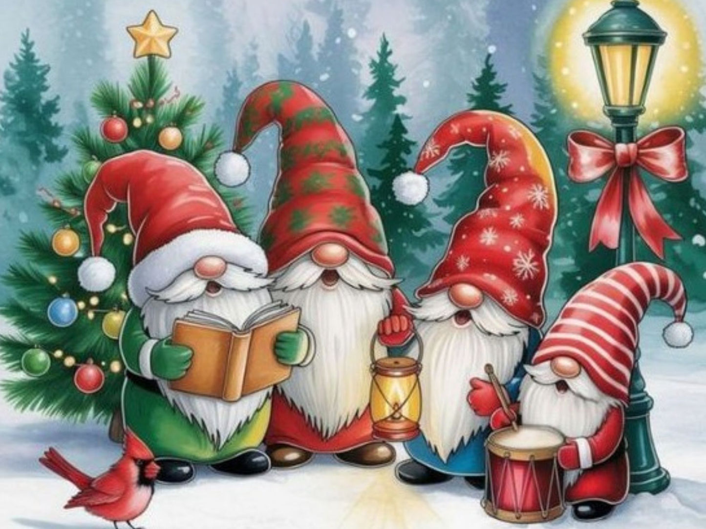 Festive Caroling Gnomes