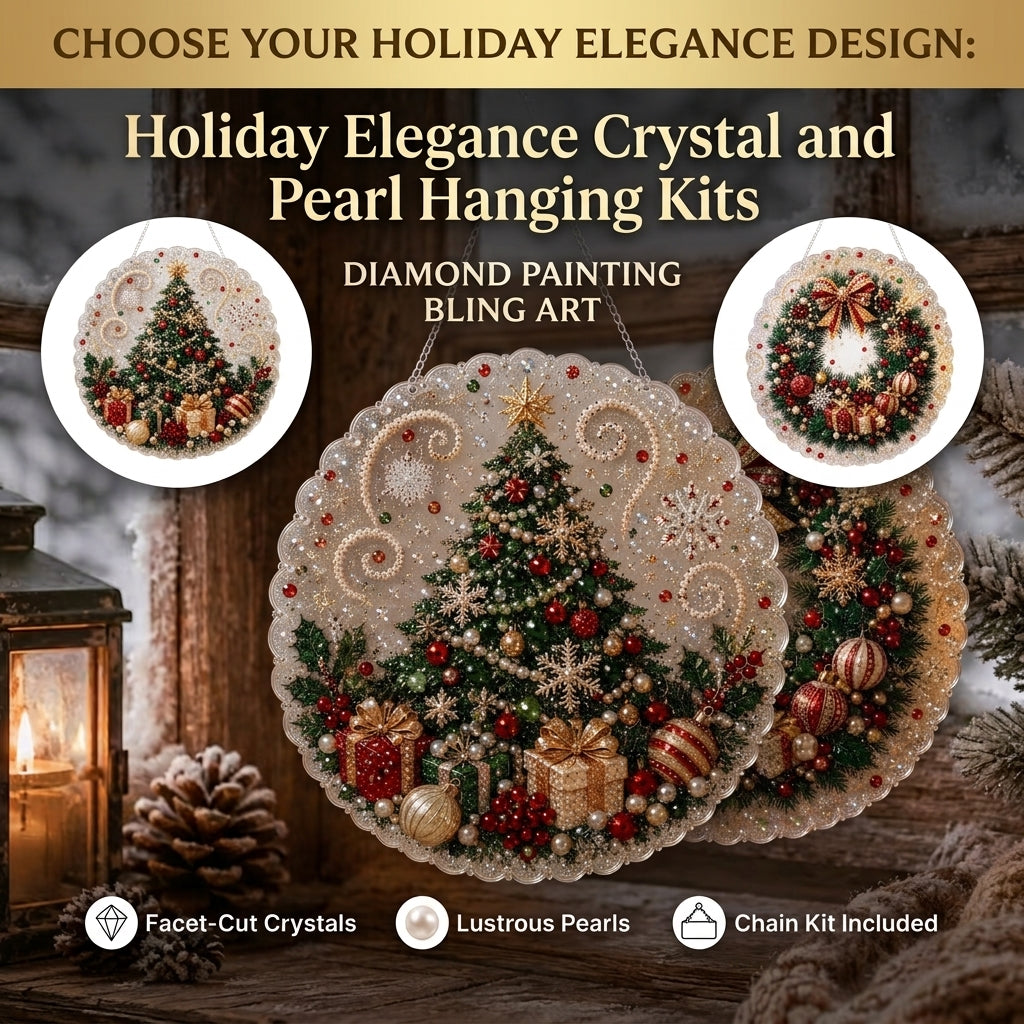 Holiday Elegance Crystal & Pearl Hanging