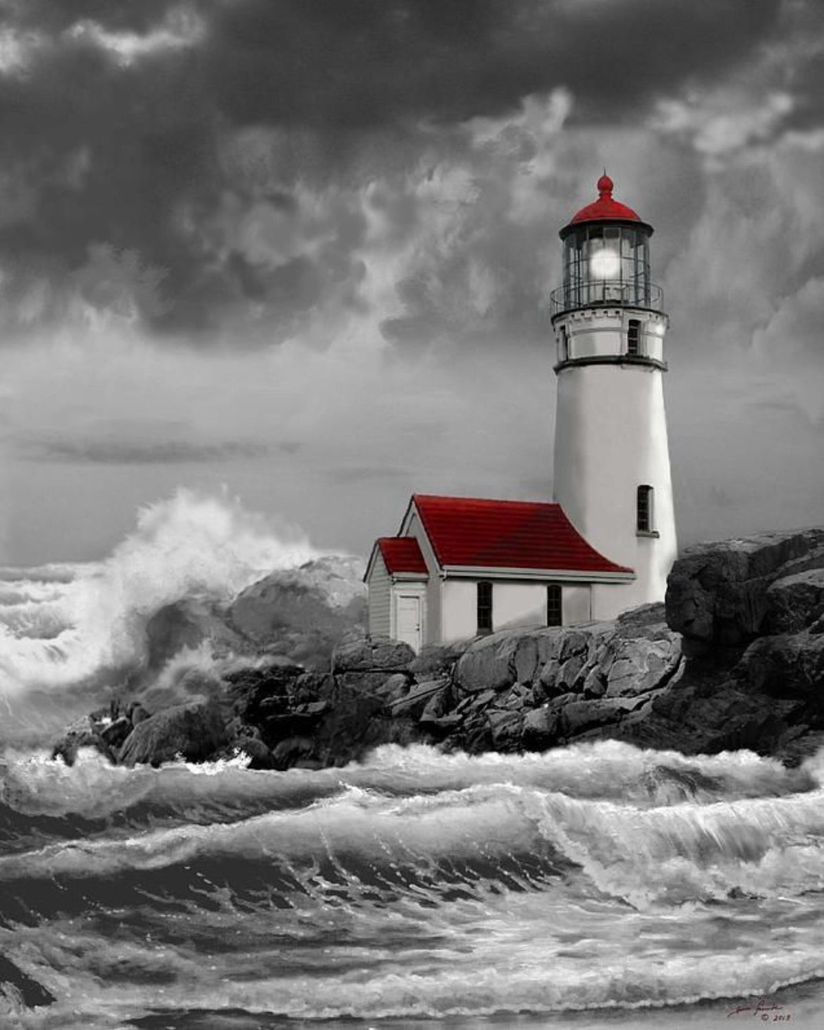 Most Dramatic Lighthouse Dramatic Lighthouse – Diamond Painting Bling Art
