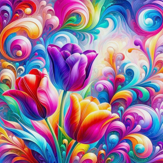 Electric Bloom Tulips