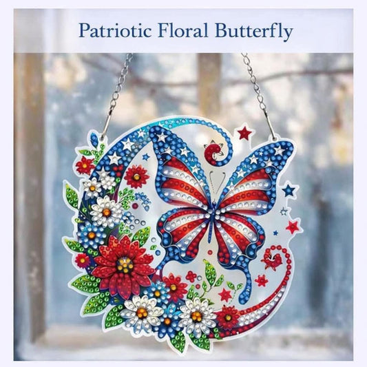 Patriotic Floral Butterfly