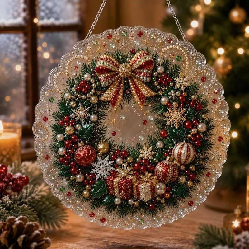 Holiday Elegance Crystal & Pearl Hanging