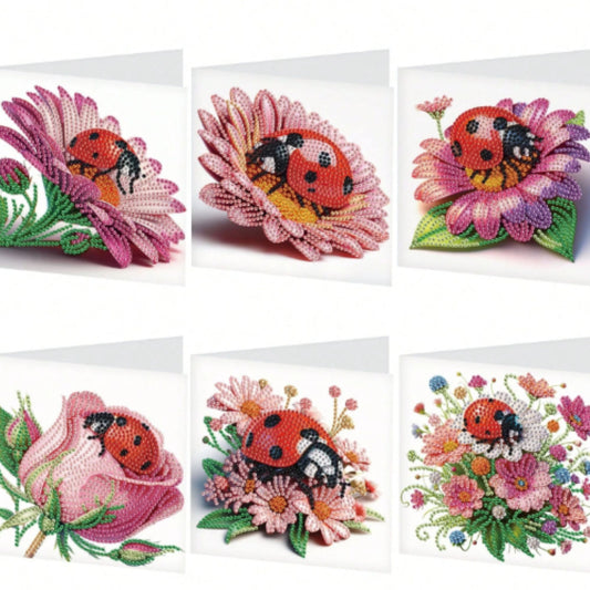 Floral diamond art cards