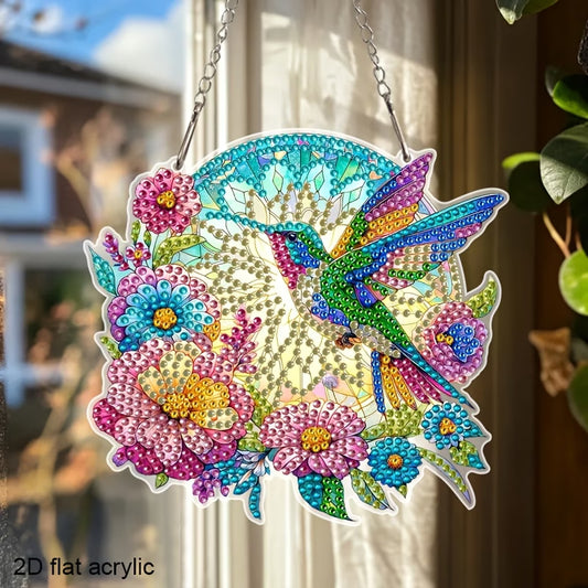 Hummingbird & Floral Sun Catcher DIY Diamond Art Kit