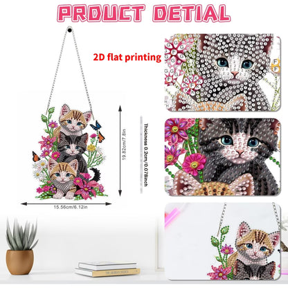 Kitten Trio Floral Hanging