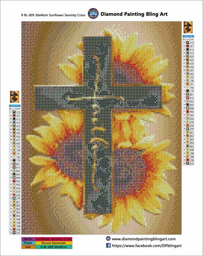 Sunflower Serenity Cross