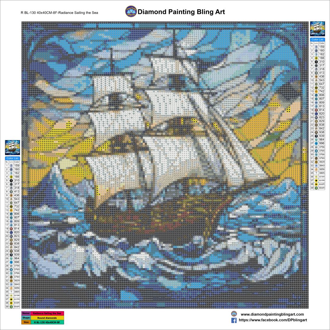 Radiance Sailing the Seas Stained Glass Diamond Art Kit