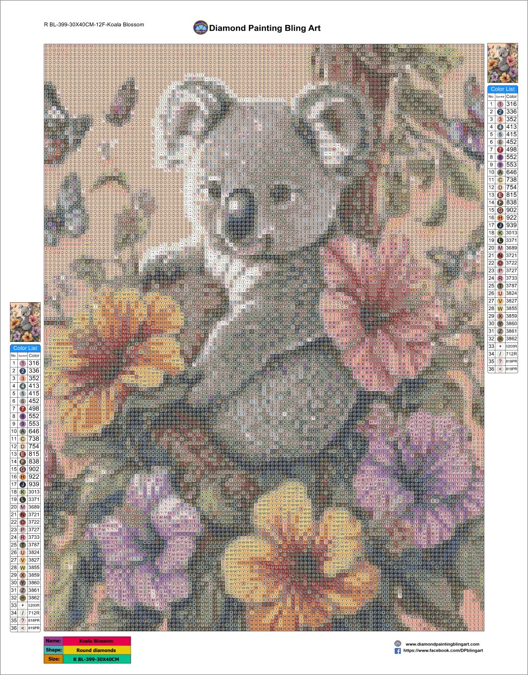 RBL-399-30X40CM-12F-KoalaBlossom