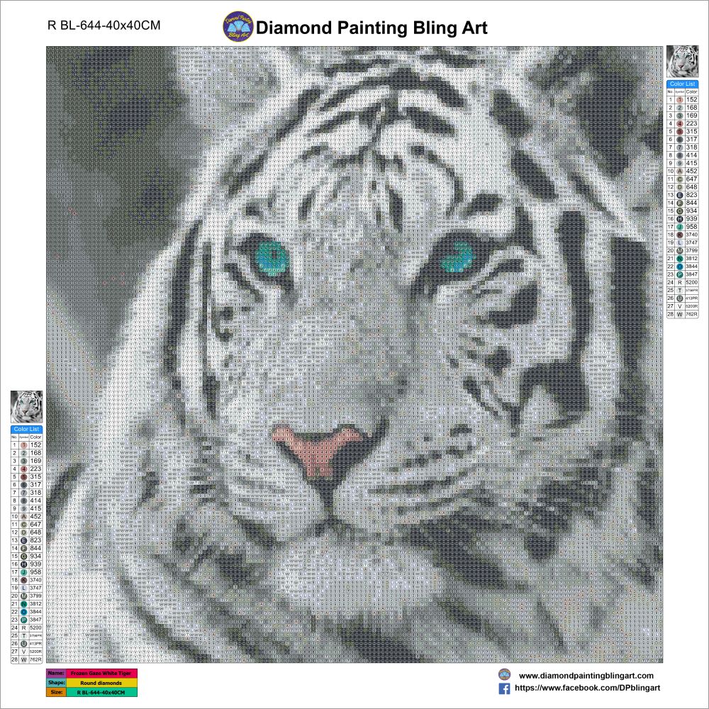 Frozen Gaze: White Tiger