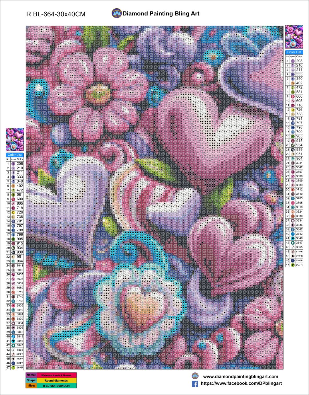 Whimsical Hearts & Flowers