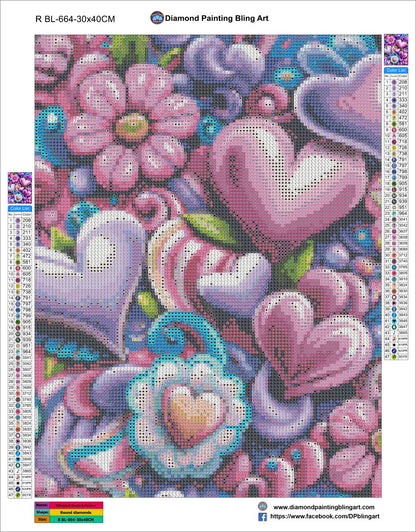 Whimsical Hearts & Flowers