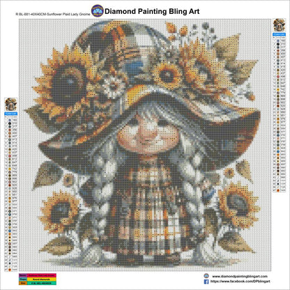 Sunflower Plaid Lady Gnome
