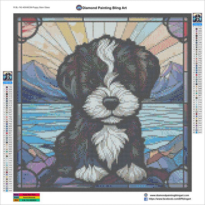 Puppy Stained Glass