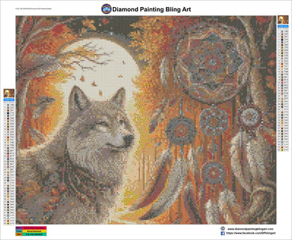 Autumn Wolf Dreamcatcher