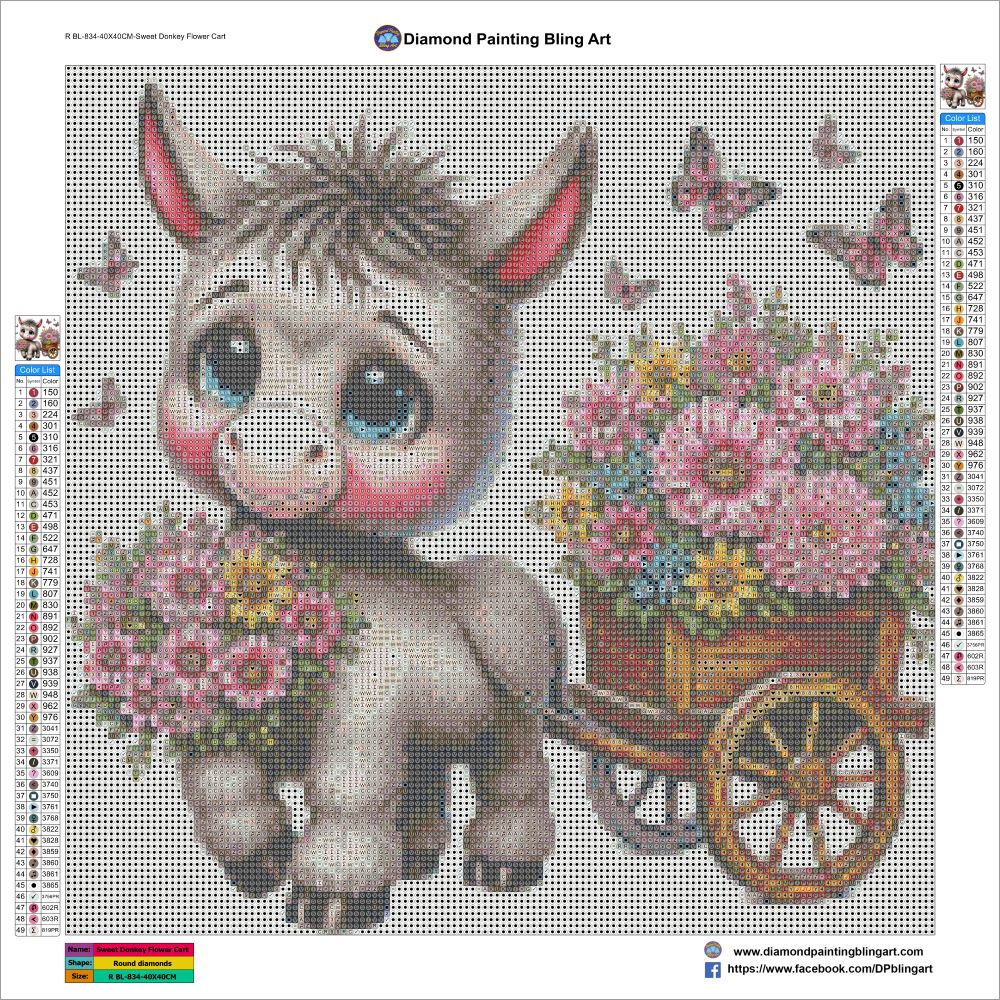 Sweet Donkey Flower Cart