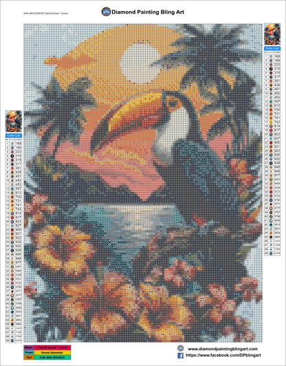 Tropical Sunset Toucan