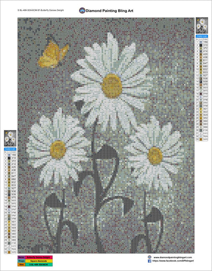SBL-488-30X40CM-5F-ButterflyDaisiesDelight