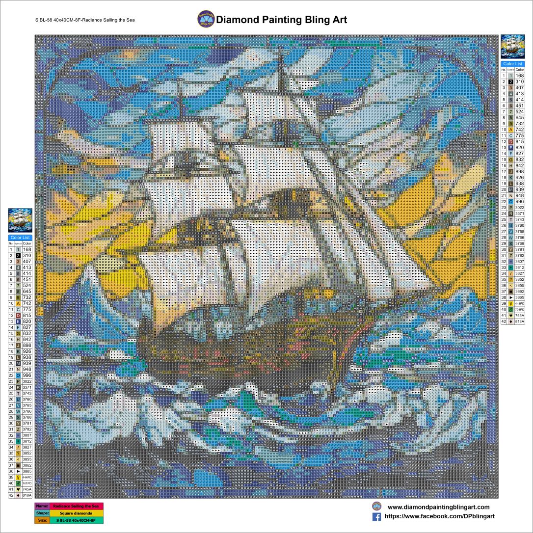 Radiance Sailing the Seas Stained Glass Diamond Art Kit