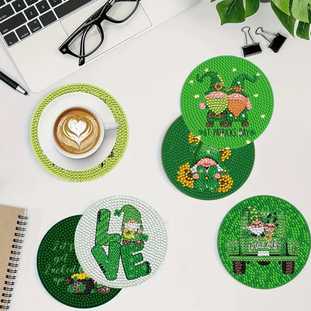 St Patrick Gnome Coaster Set