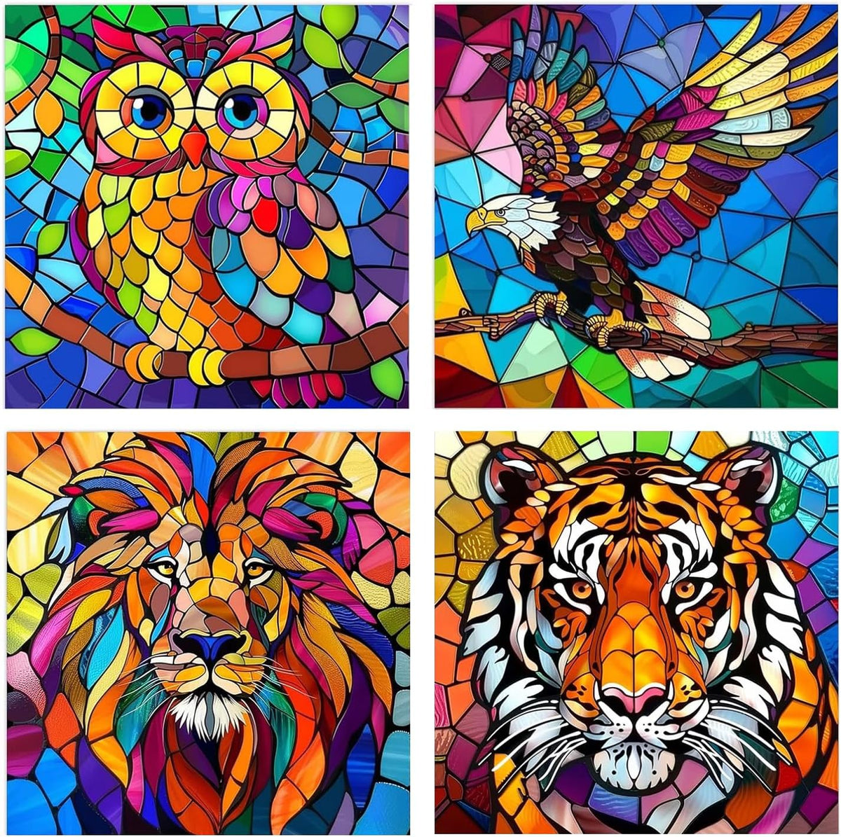 Stain Glass Animal Kits (Set of 4)