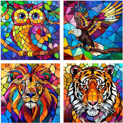 Stain Glass Animal Kits (Set of 4)