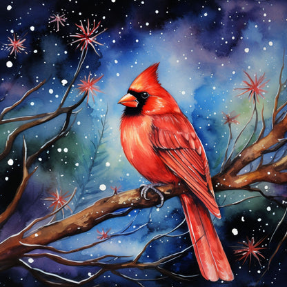 Starry Night Cardinal